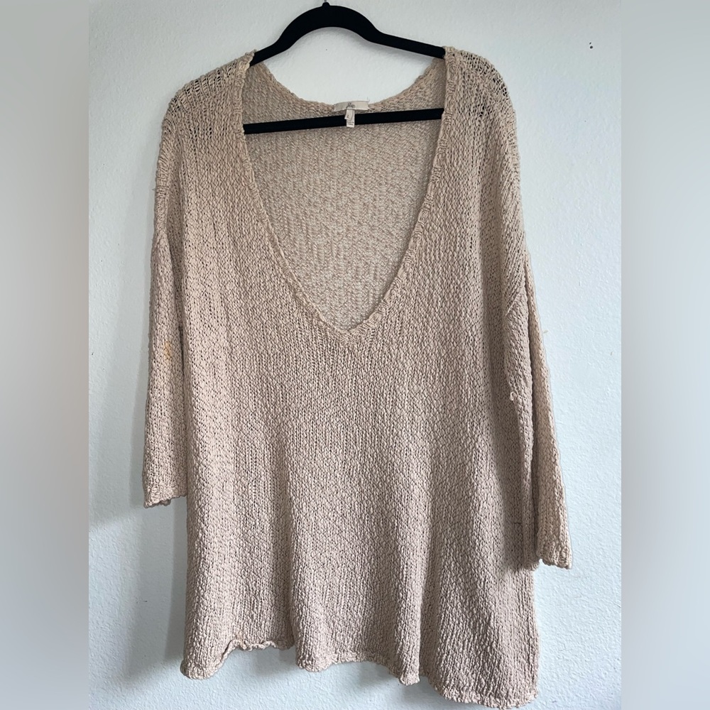 Joie 3/4 sleeve knit top size large